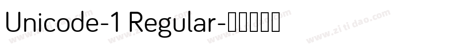 Unicode-1 Regular字体转换